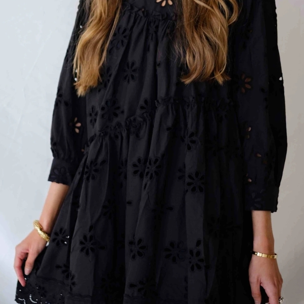 En Saison Egon Eyelet Shift Dress
